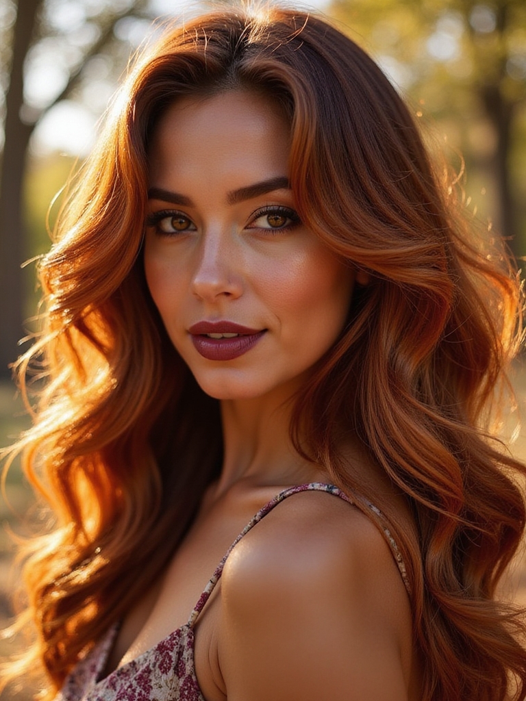 autumn inspired warm hair color