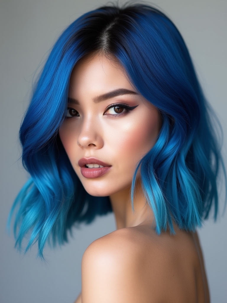 blue hair celebrity trend