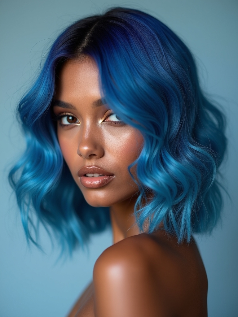 blue hair skin tones