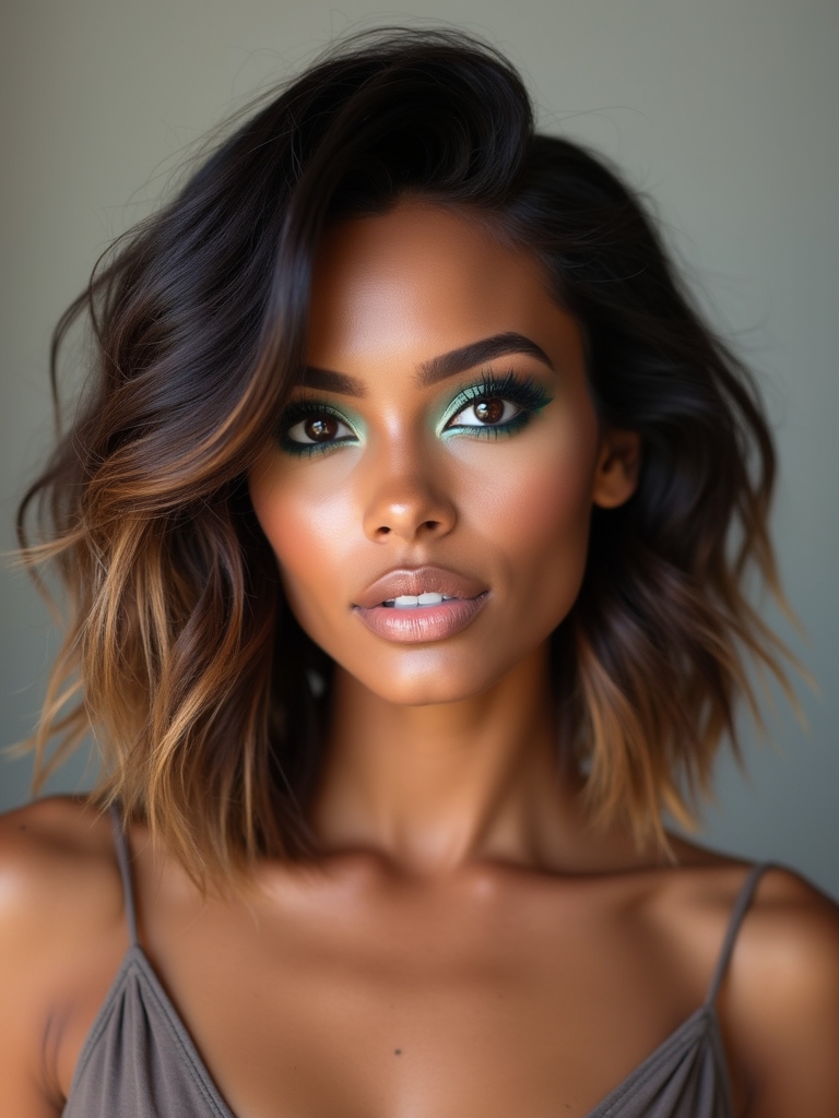 bold asymmetrical wavy bob