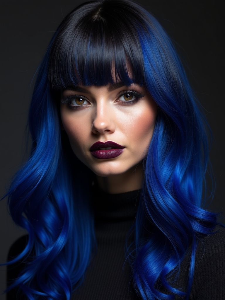 bold black with blue