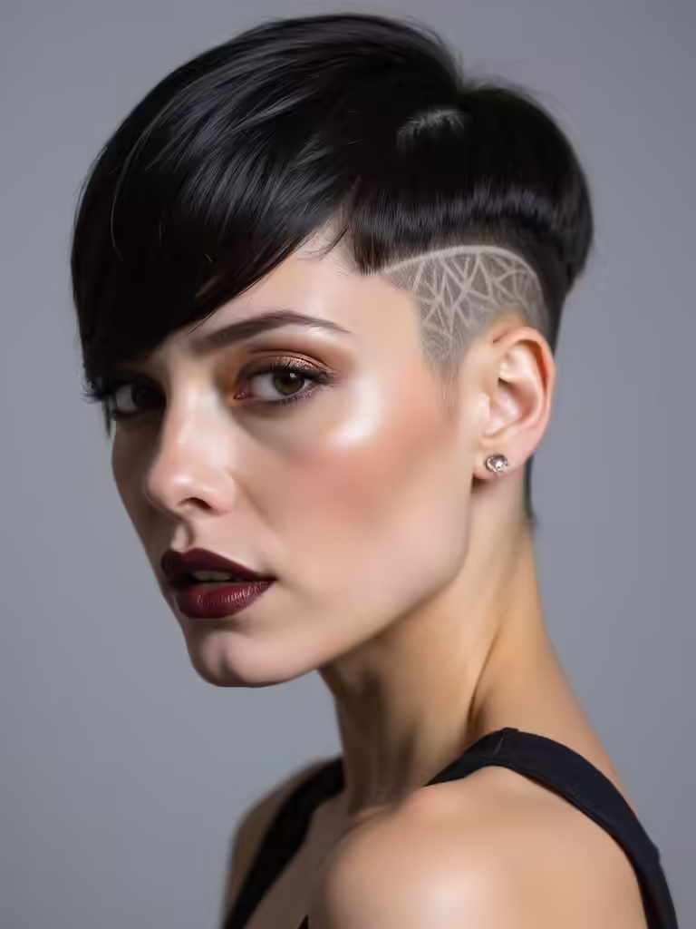 bold contrast in hairstyles
