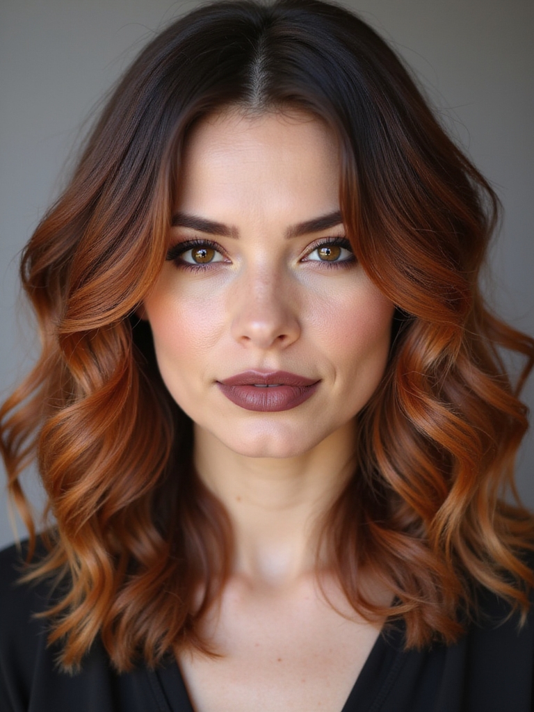 bold curly balayage styles