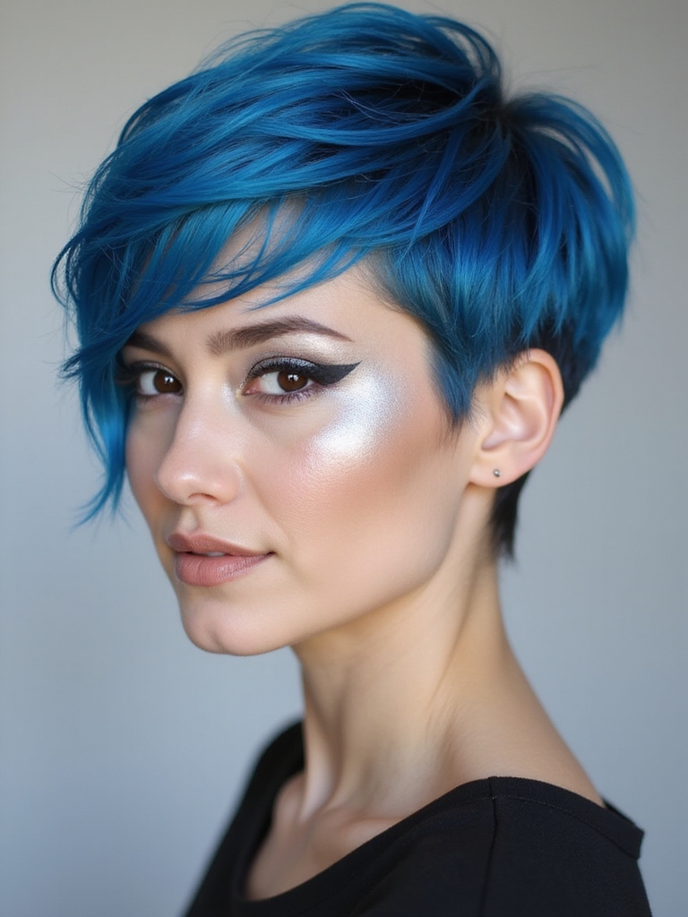 bold tapered pixie hairstyle