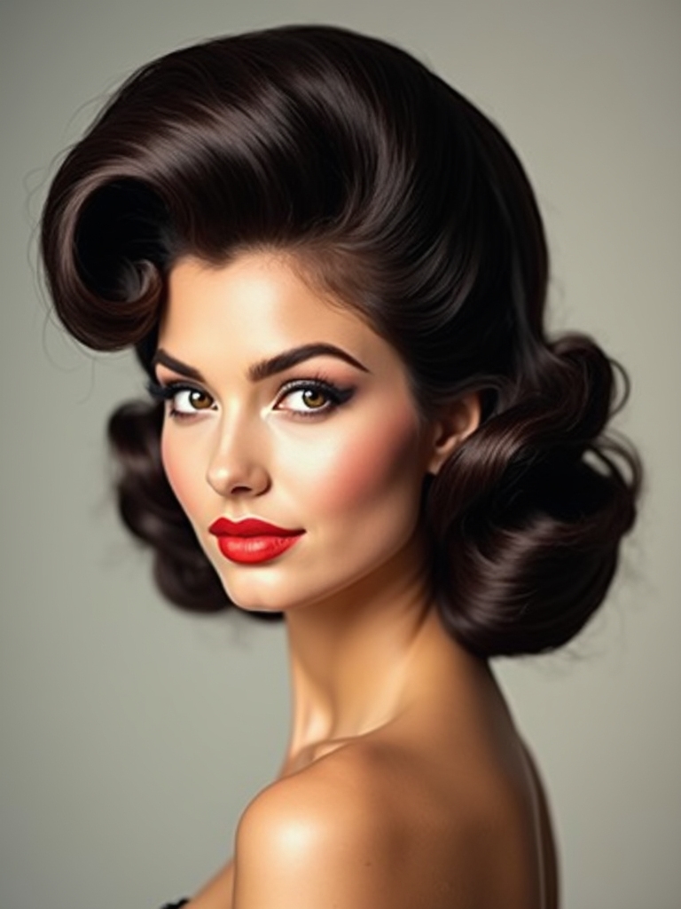 bold voluminous retro hairstyle