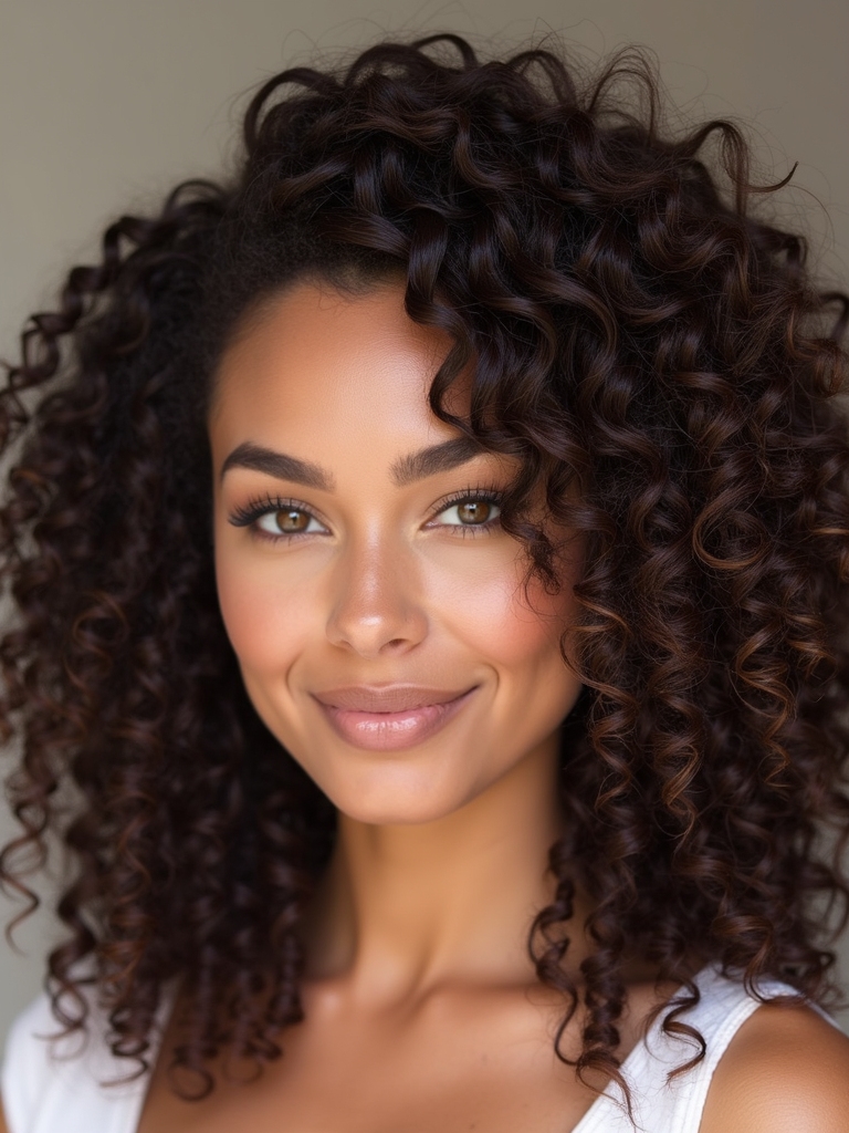 brunette color techniques for curls