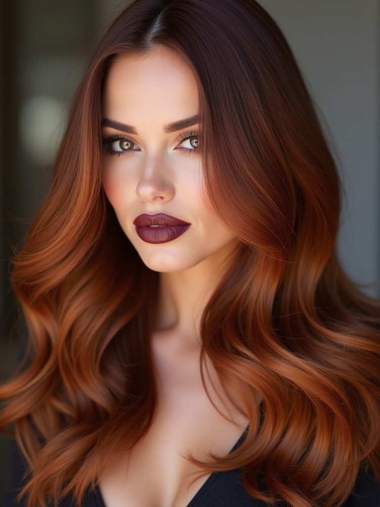 burnt sienna hair statement