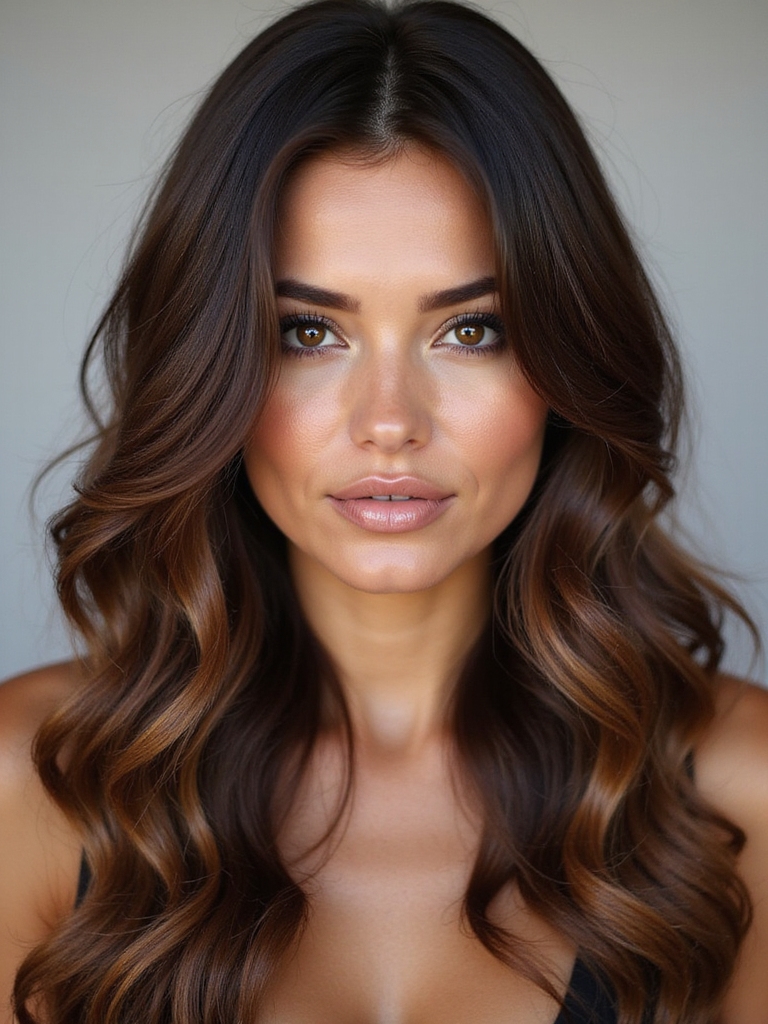 caramel highlights add warmth