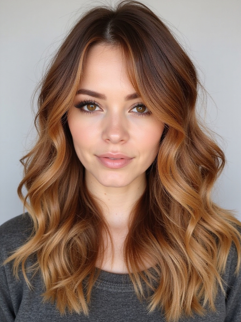 celebrity caramel hair inspo