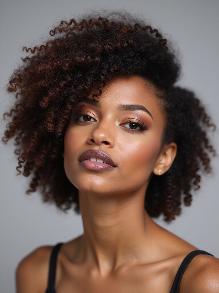 chic chin length curly shag
