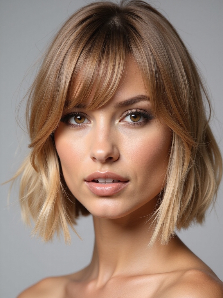 chic fringed bob transformation
