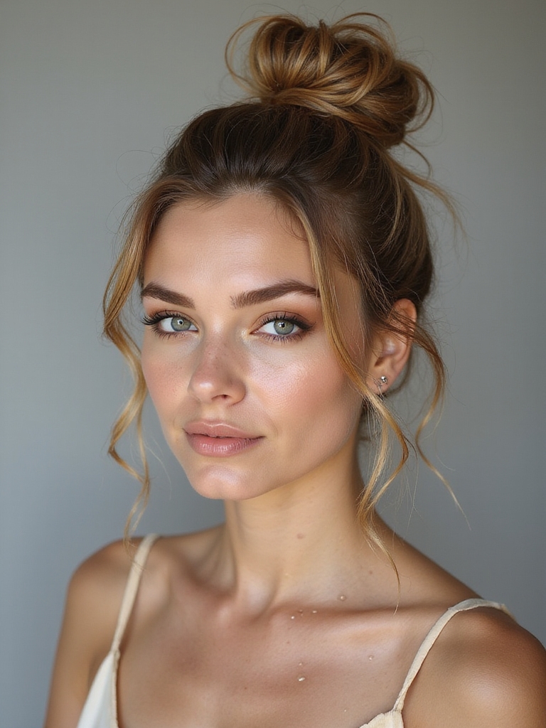 chic messy top knot