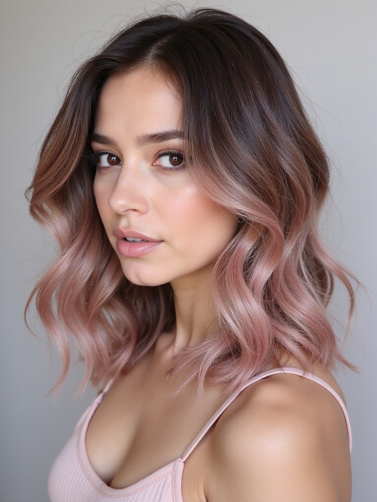 chic rebel dusty pink highlights