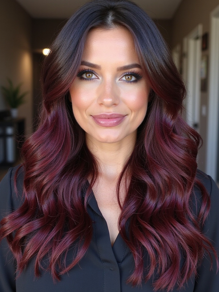 chocolate cherry hair elegance