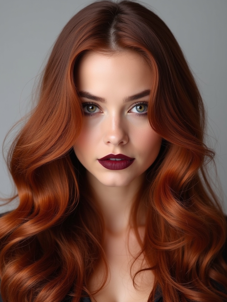 cinnamon brown autumn hair