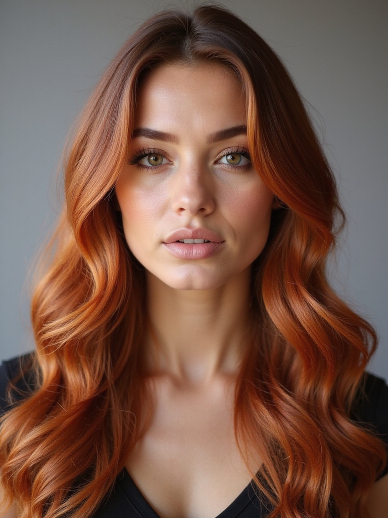 coloring copper hair tips