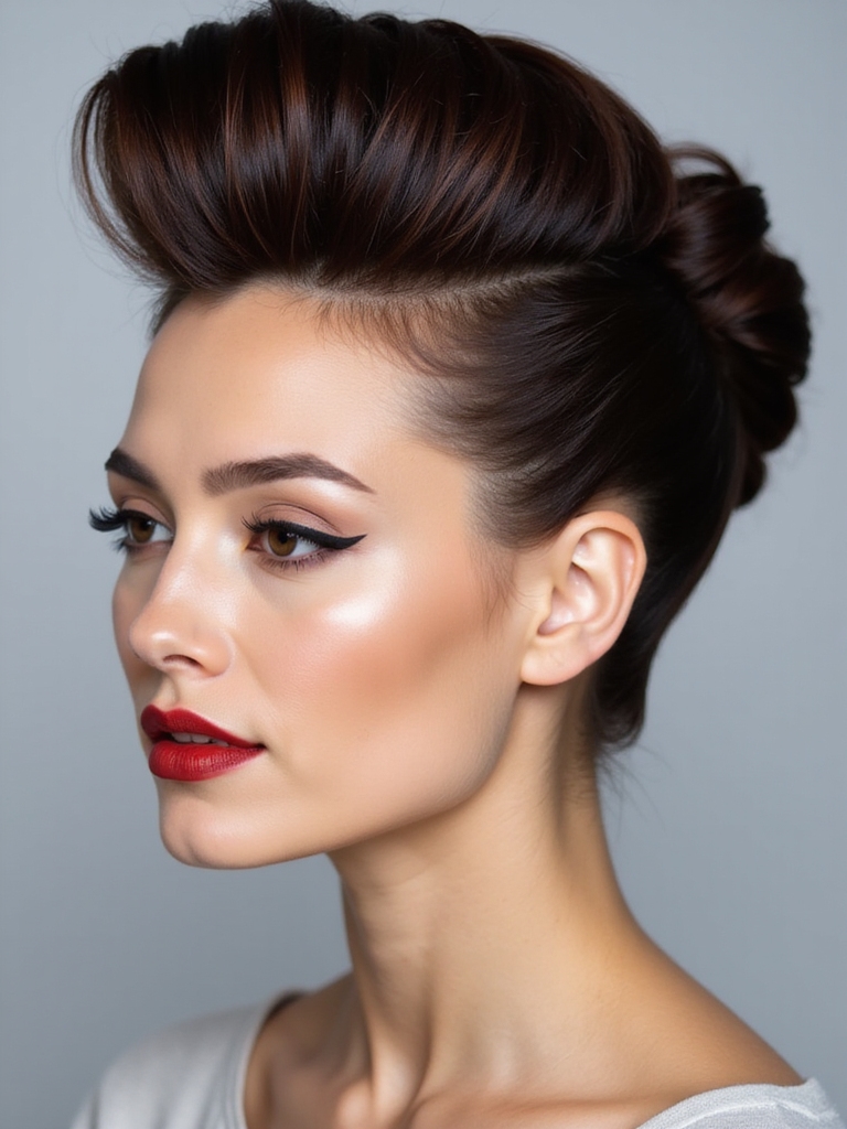 confident voluminous hairstyle statement