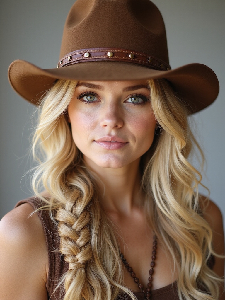 cowgirl inspired office hairstyle