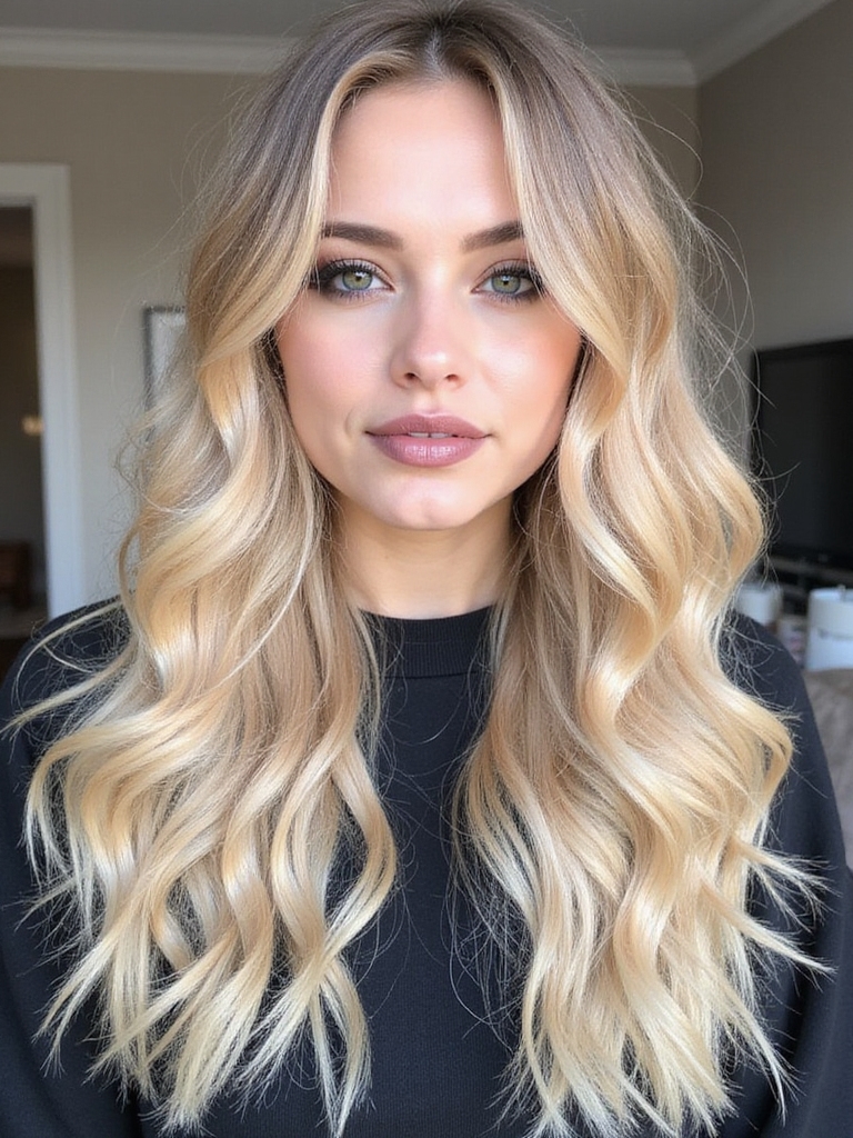 cozy blonde autumn hair