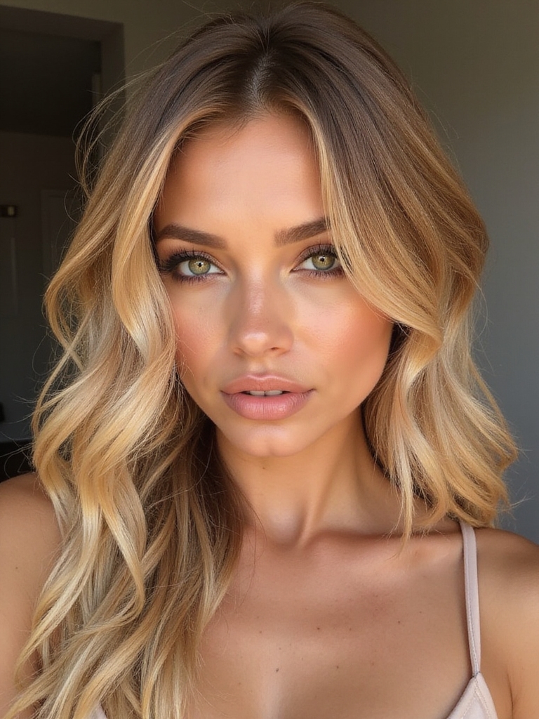 creamy golden hair color