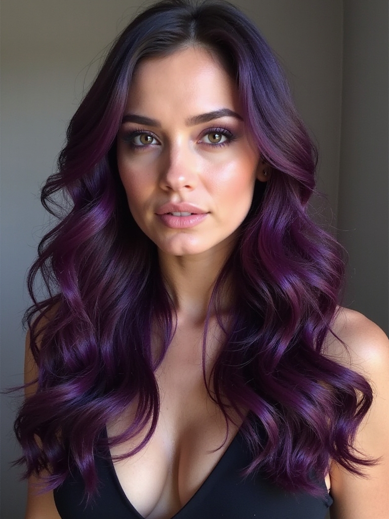 deep plum hair transformation