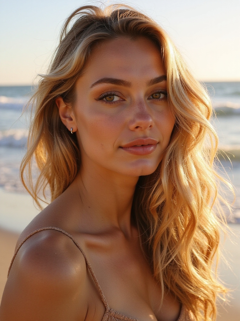 dreamy beach inspired hair color