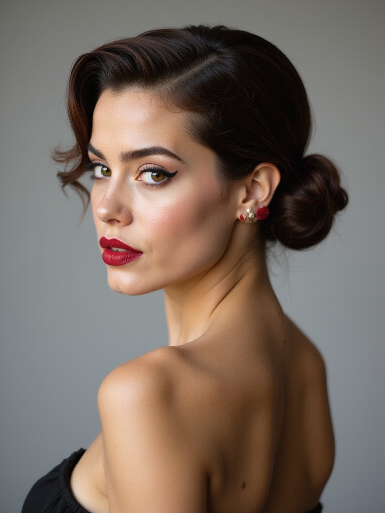 edgy 1950s ducktail hairstyle