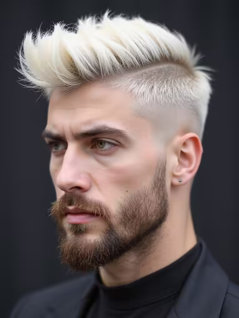 edgy undercut rugged beard