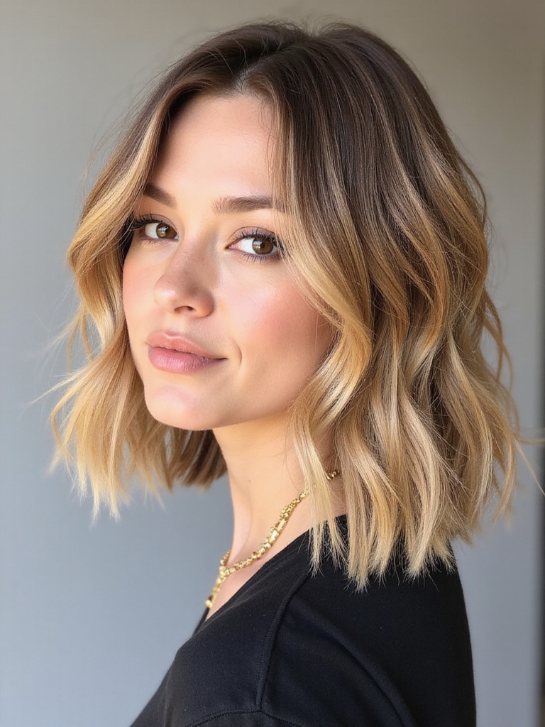effortless chic wavy lob