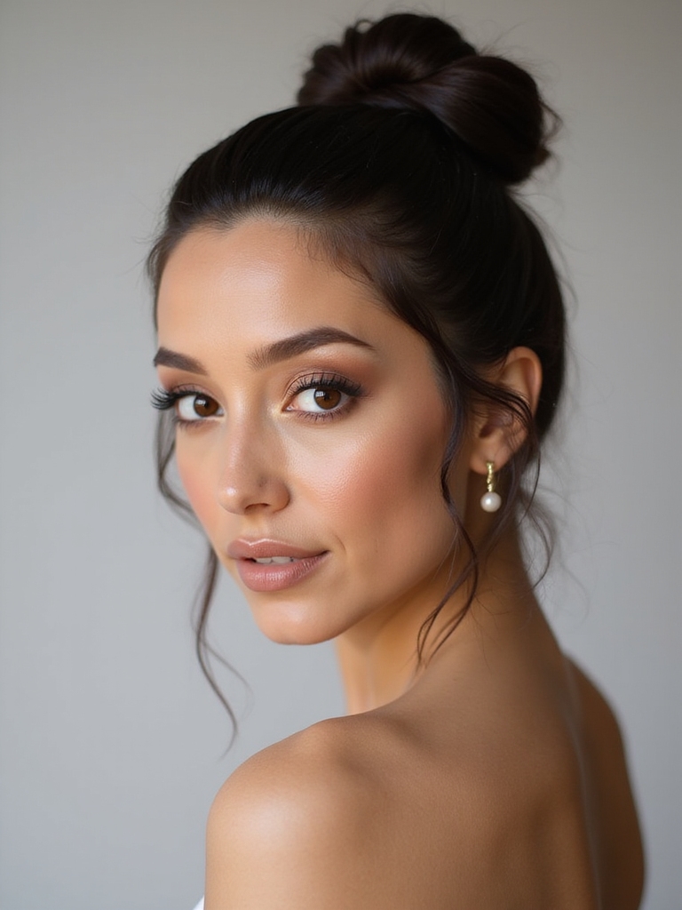 effortless high bun styling