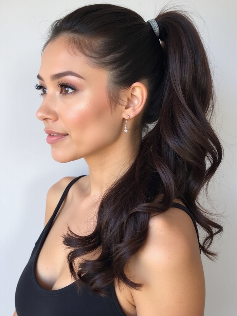 effortless side ponytail style