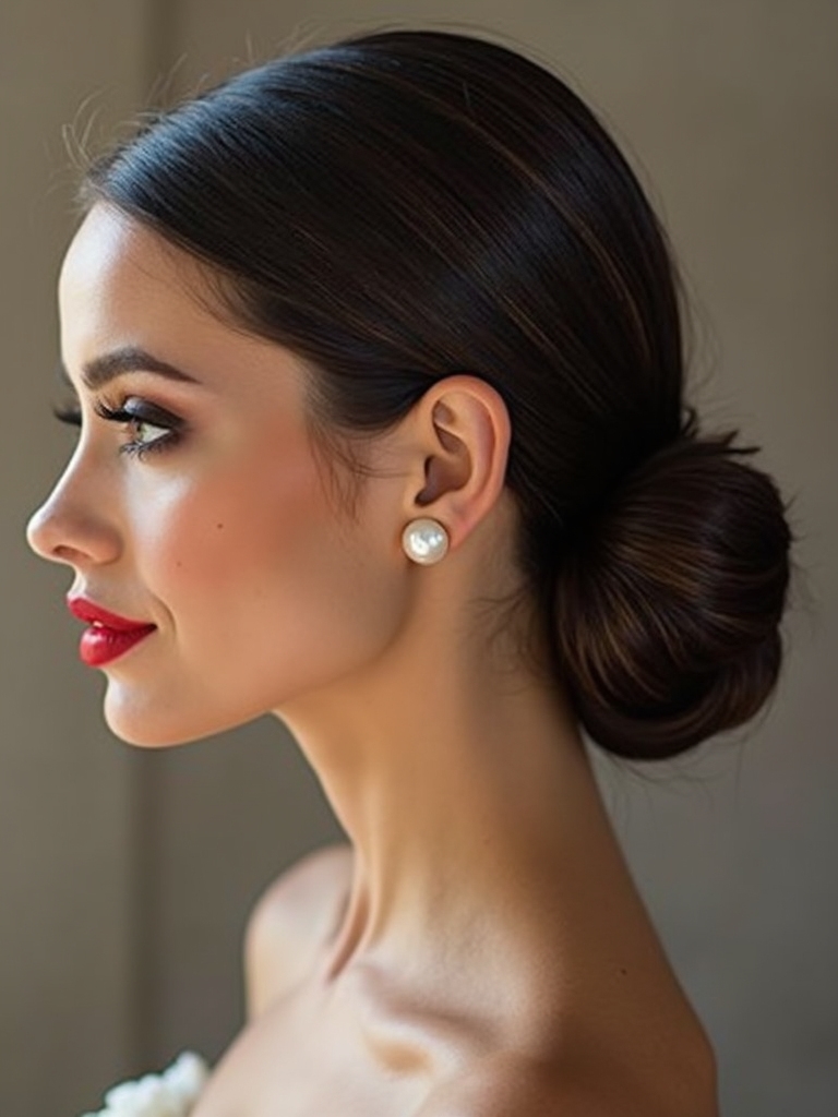 effortlessly chic low bun