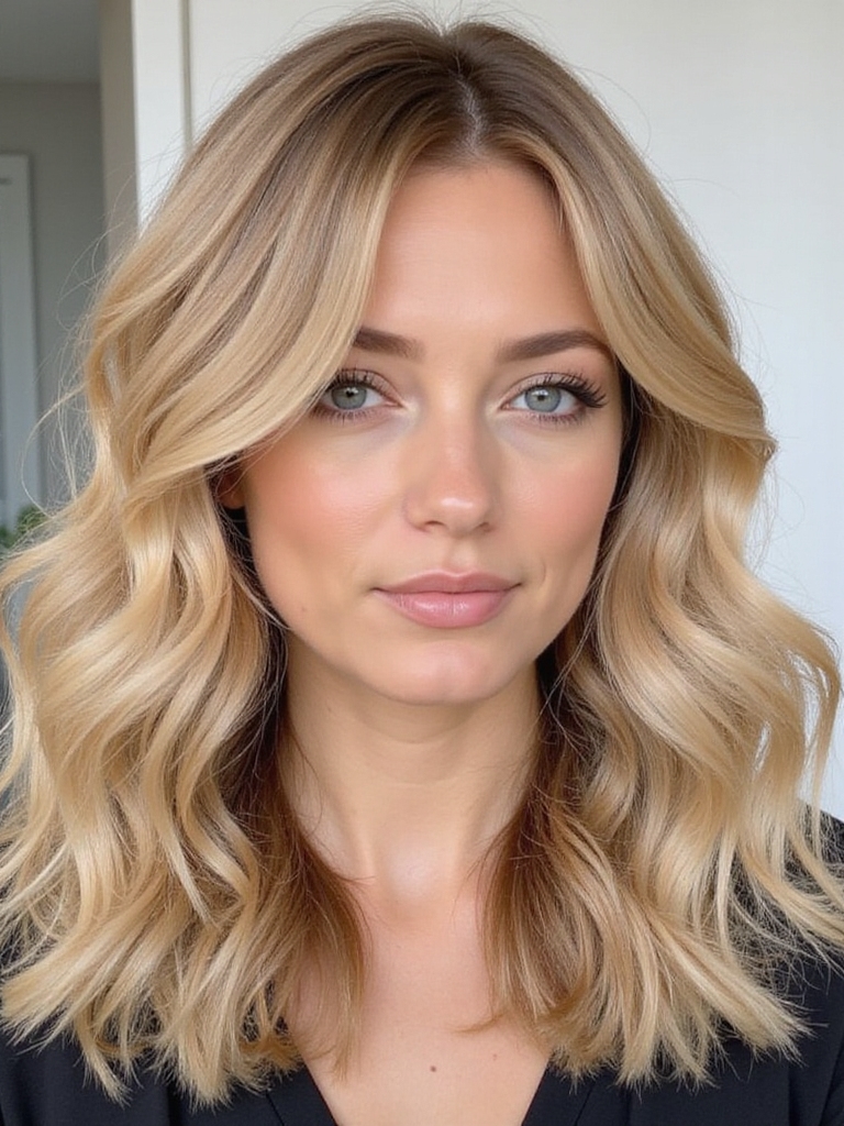 effortlessly chic side parted waves