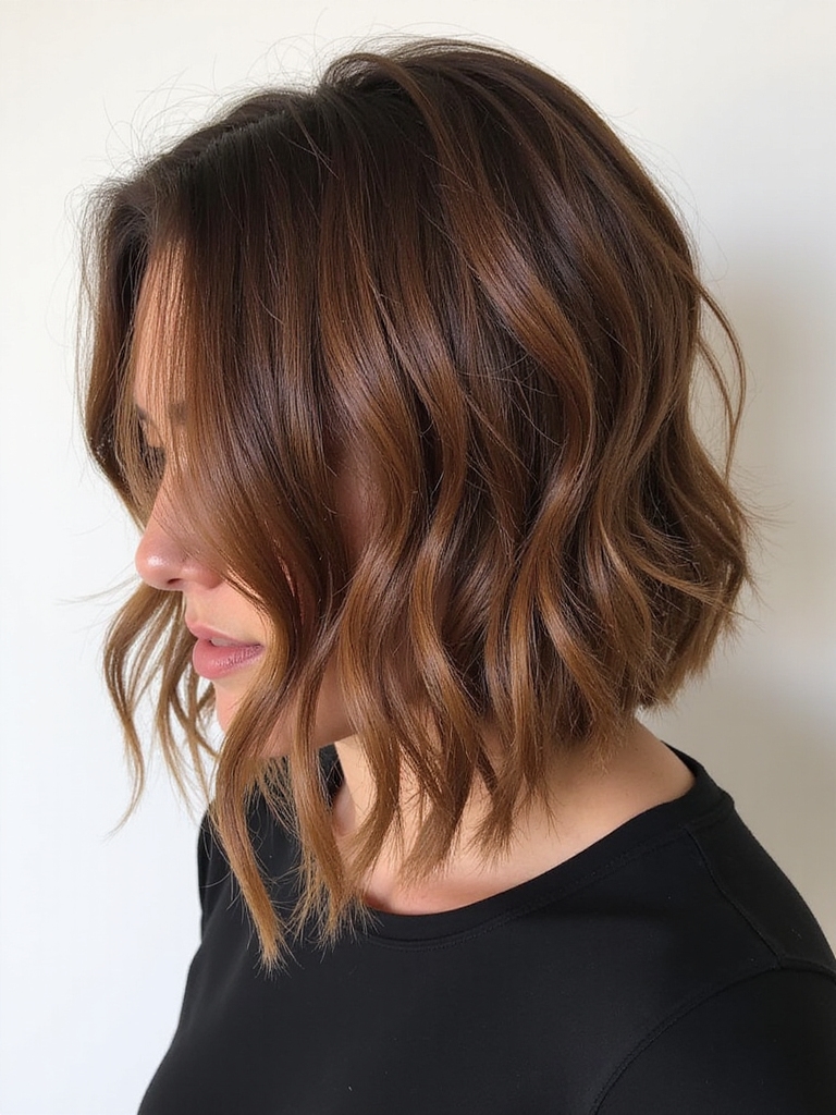 effortlessly chic wavy bob