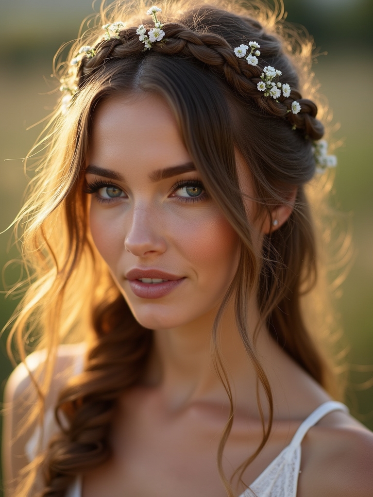 effortlessly cool braided bangs