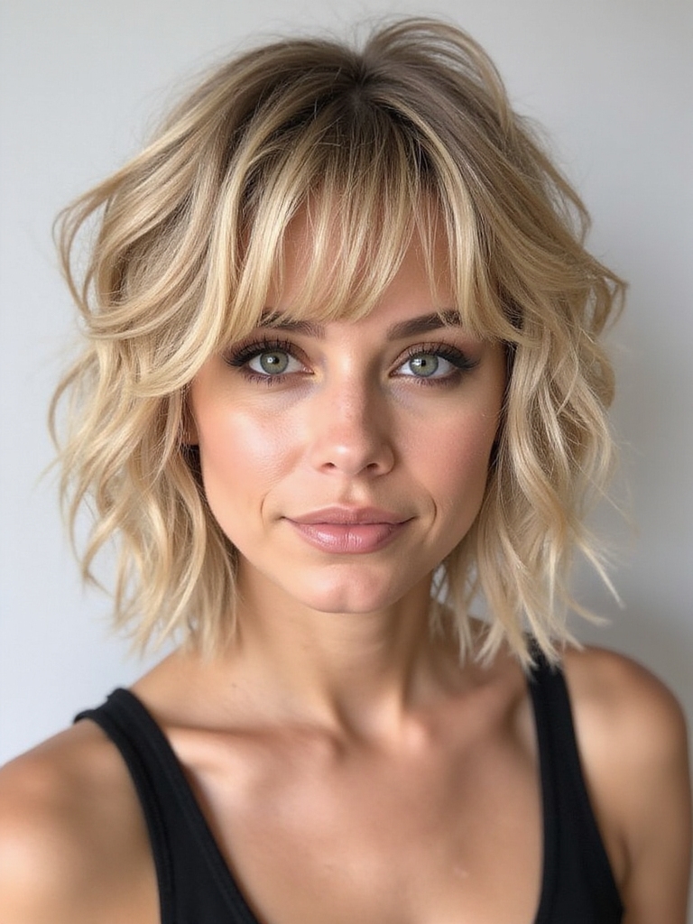 effortlessly cool tousled shag