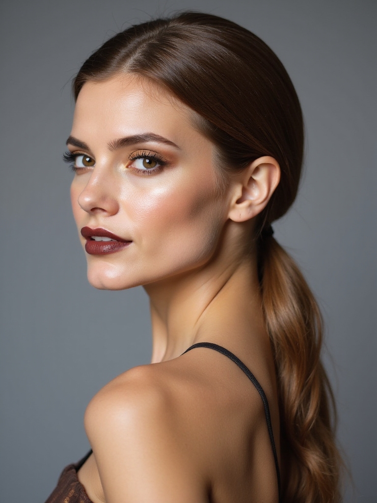 effortlessly elegant low ponytail