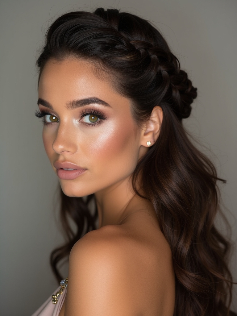 elegant cascading braid style
