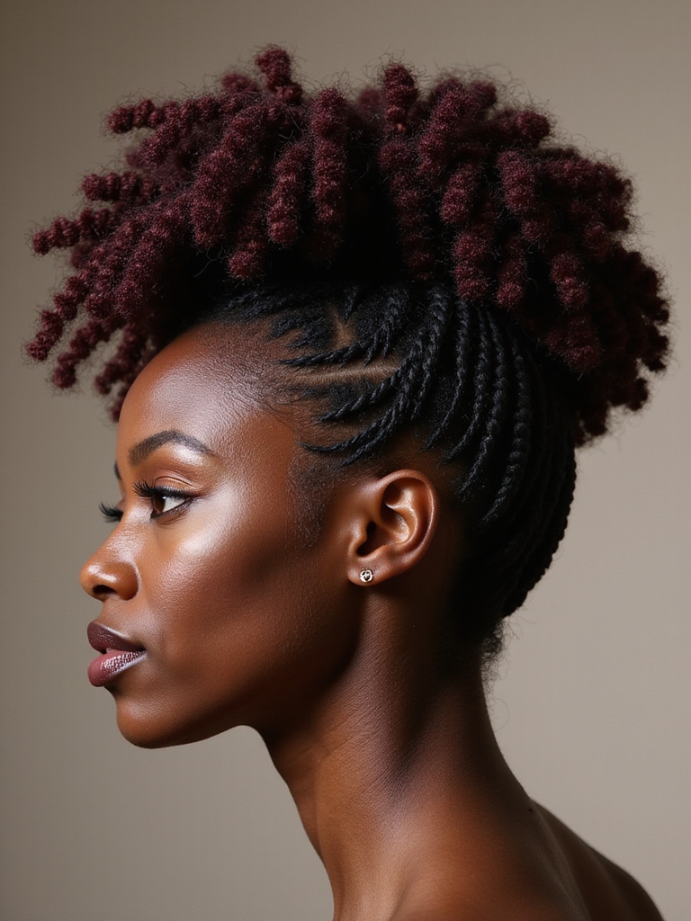 elegant crochet braid updo