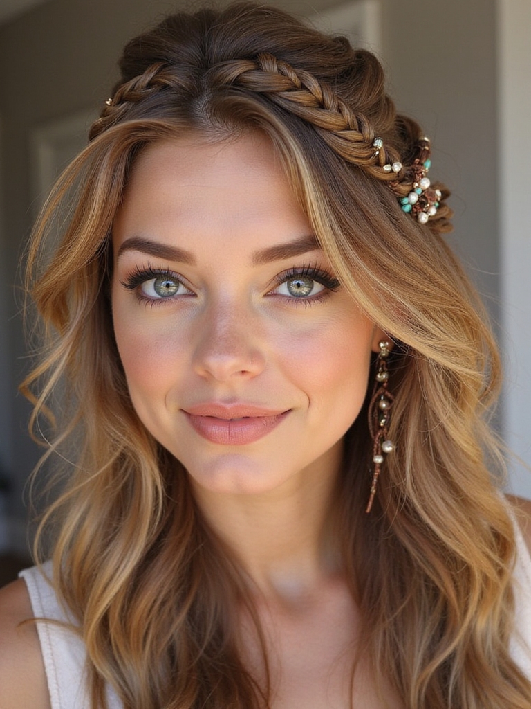 enchanting embellished braid styling