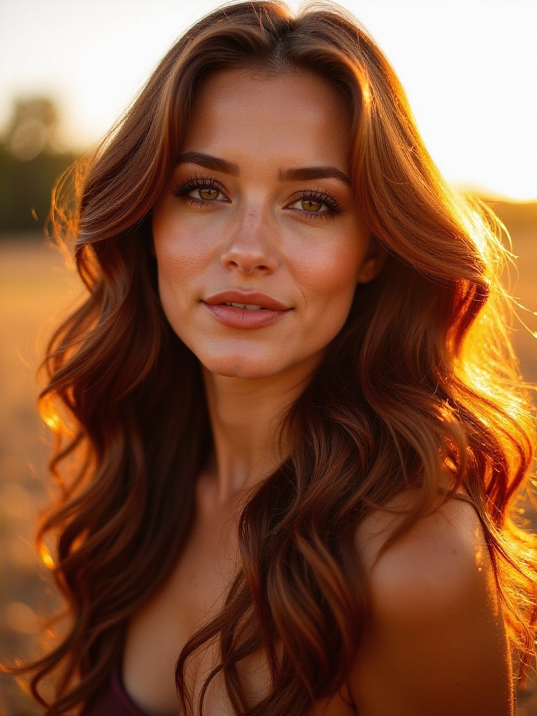 fiery sienna hair streaks