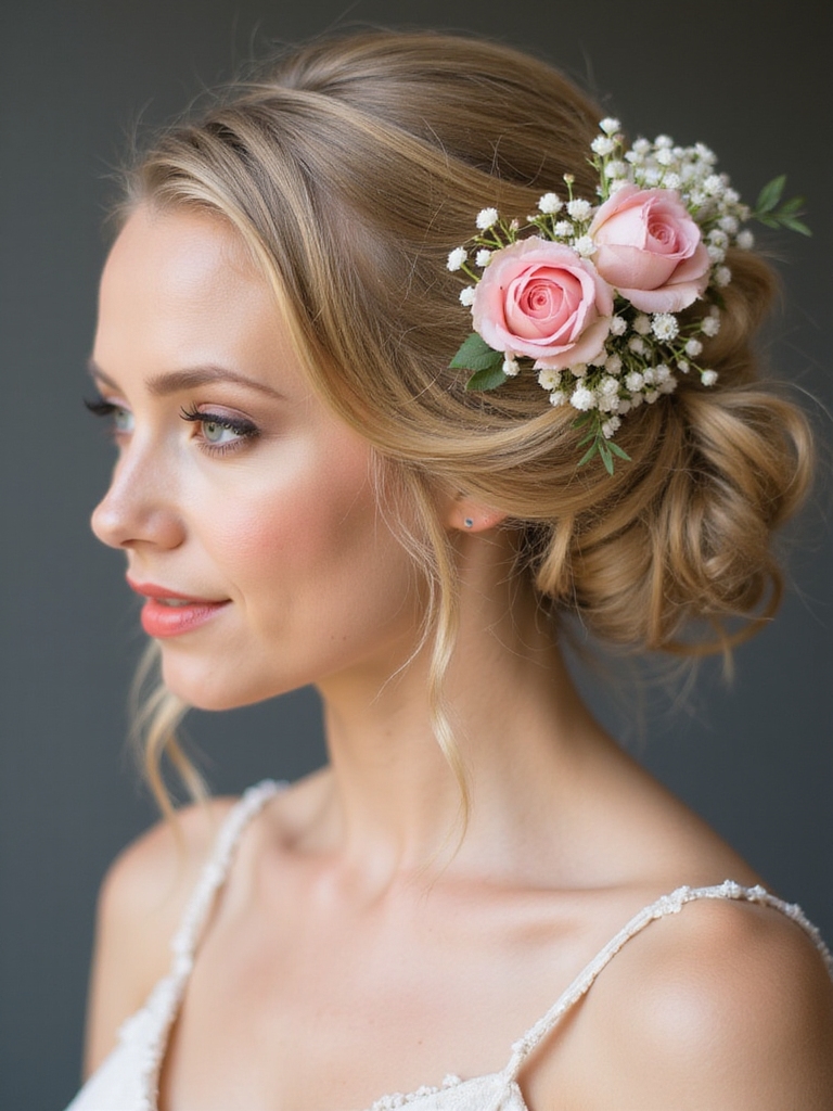 floral classic updo elegance