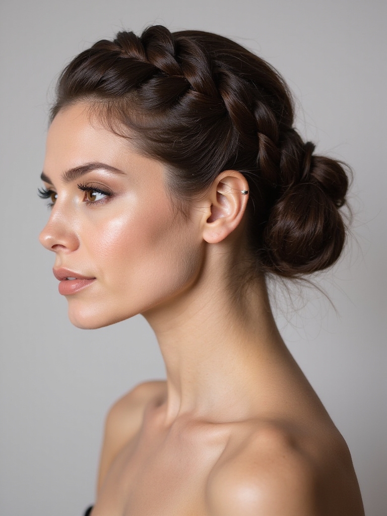 four strand braid bun tutorial