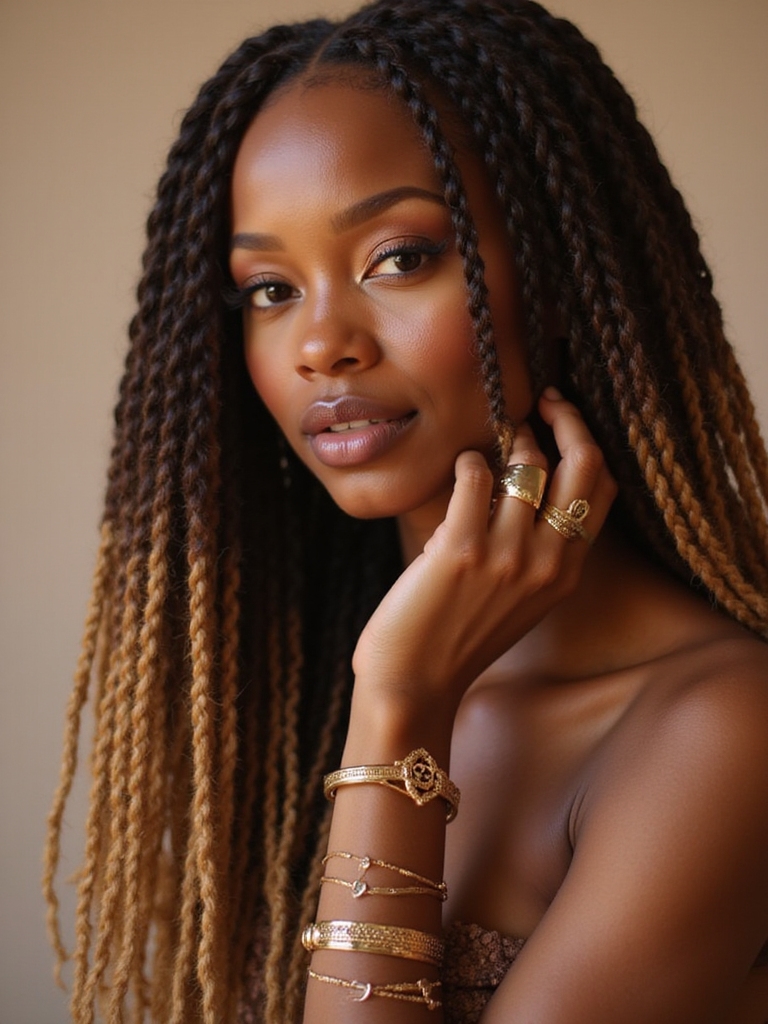 glam up twist braids