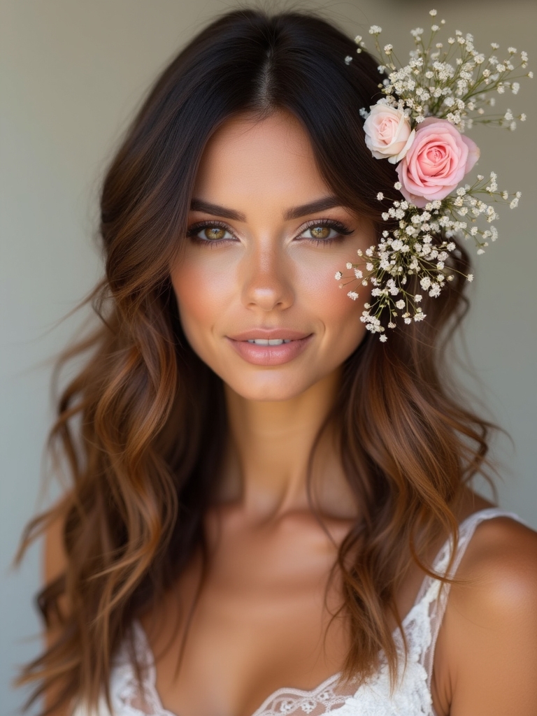 hair and flower harmony