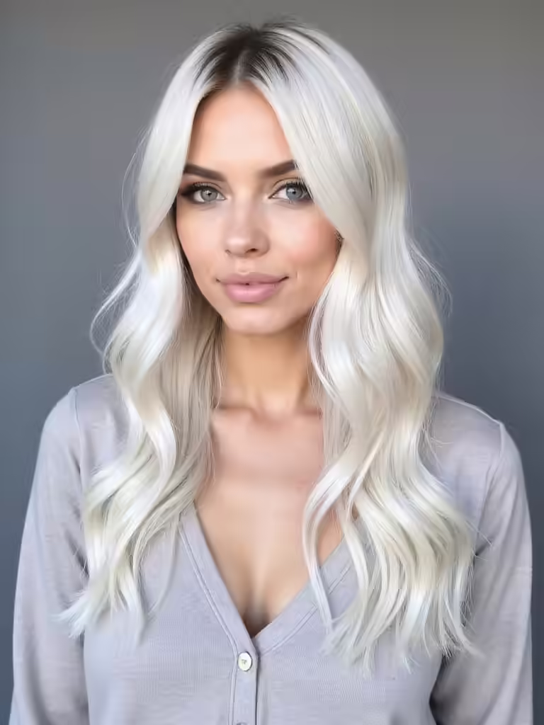 icy silvery cool blonde