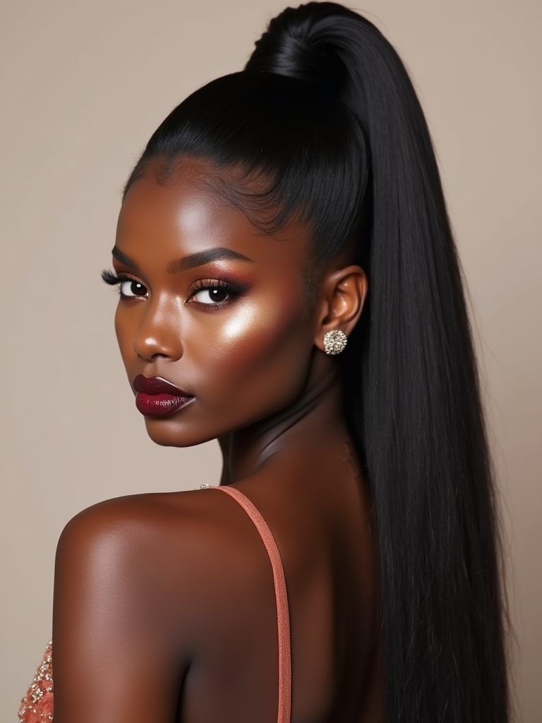 inverted ponytail styling technique