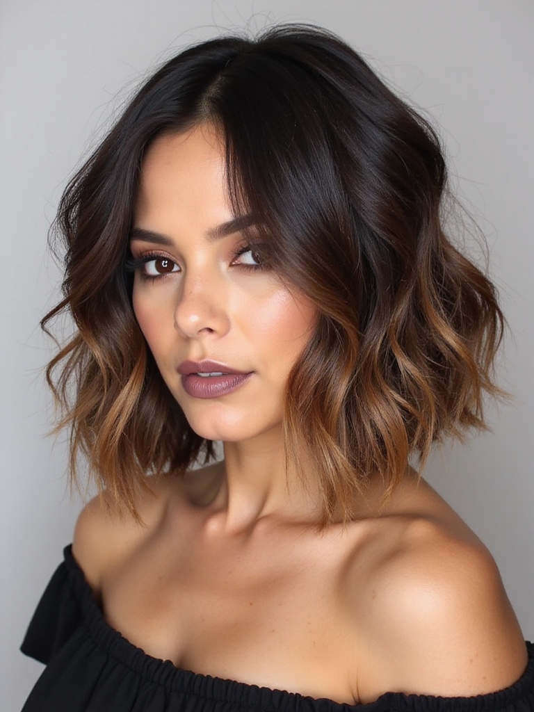 inverted wavy bob hairstyle