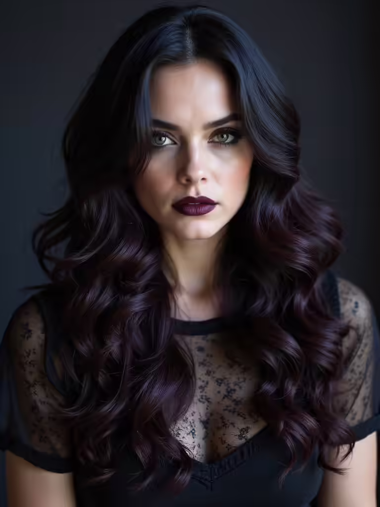luxurious gothic hair transformation