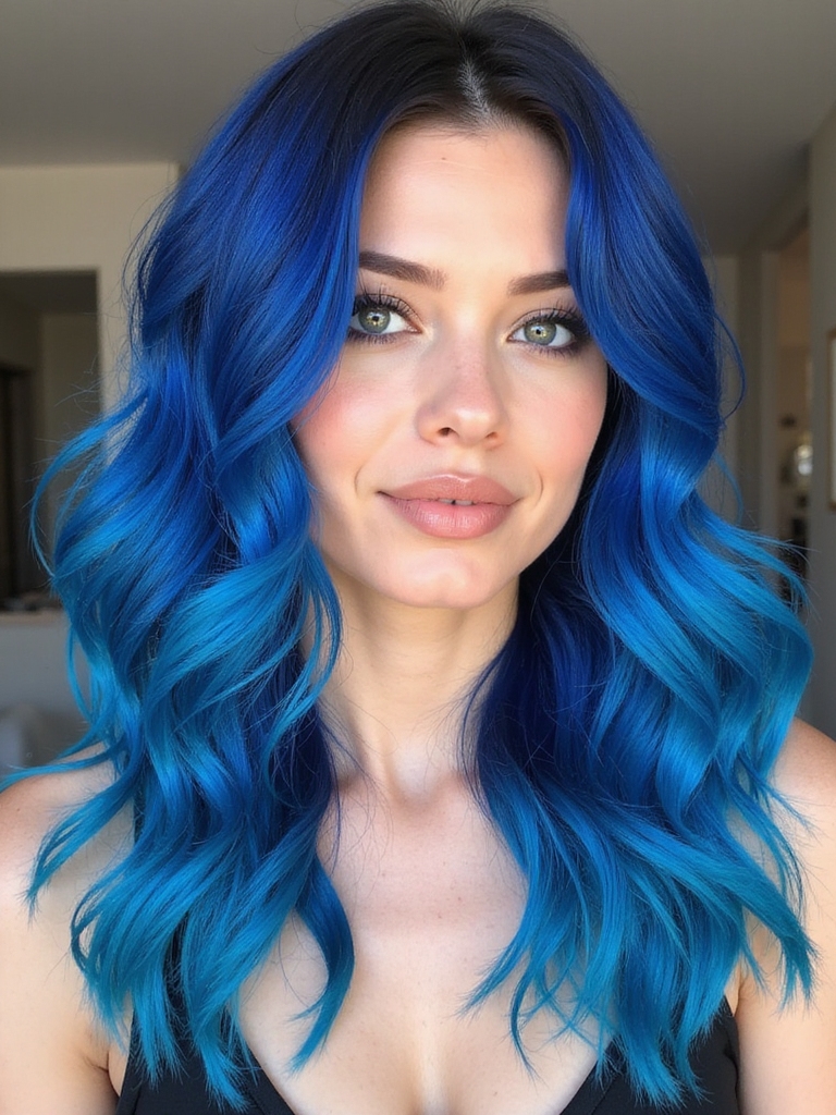 maintain vibrant blue hair